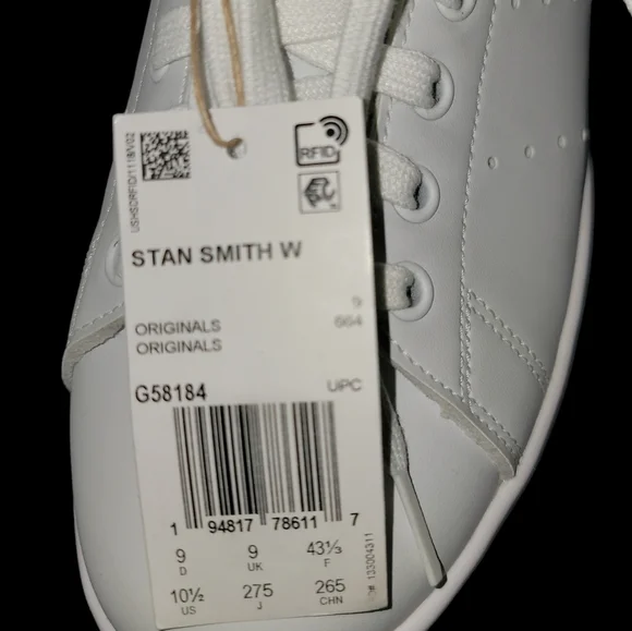 Women's White and Gold Stan Smiths - Picture 5 of 10